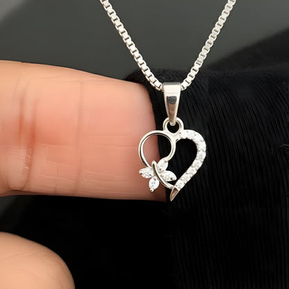 Sterling Silver 92.5 Pure Heart Pendant for girls and Women by Akshat Sapphire P10507
