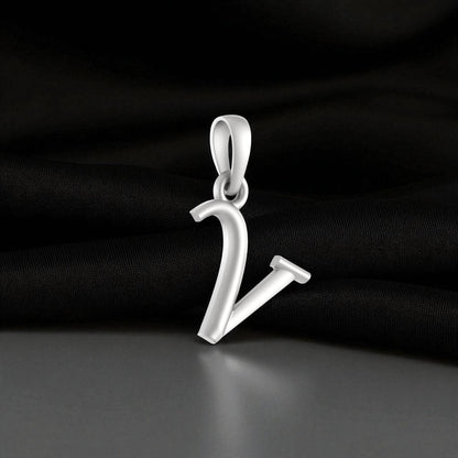 92.5% Pure Sterling Silver Precious Name Alphabet Pendant For Kids And Girls