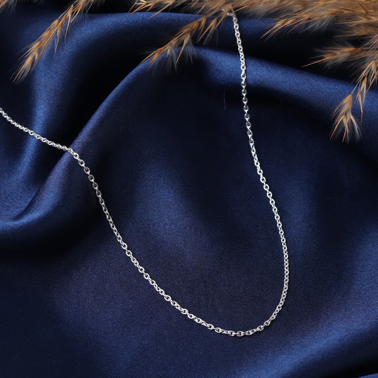 Sterling Silver 92.5  Religious Om Chain Pendant with Anchor Chain 22 Inches for Men by Akshat Sapphire MPSA7282