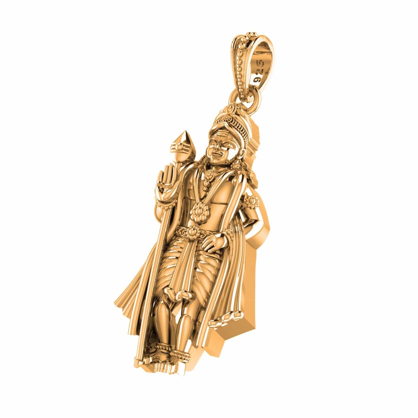 22CT Gold Plated Silver 92.5 Purity God Kartikeya (Big Size) Pendant for Men & Women by Akshat Sapphire-PB7170_gold