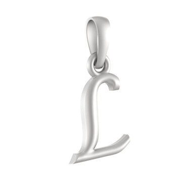 Akshat Sapphire 92.5% Pure Sterling Silver Precious Name Alphabet Pendant For Kids And Girls