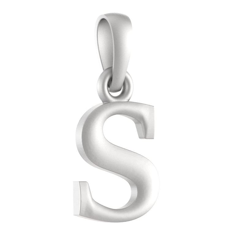 Akshat Sapphire 92.5% Pure Sterling Silver Precious Name Alphabet Pendant For Kids And Girls