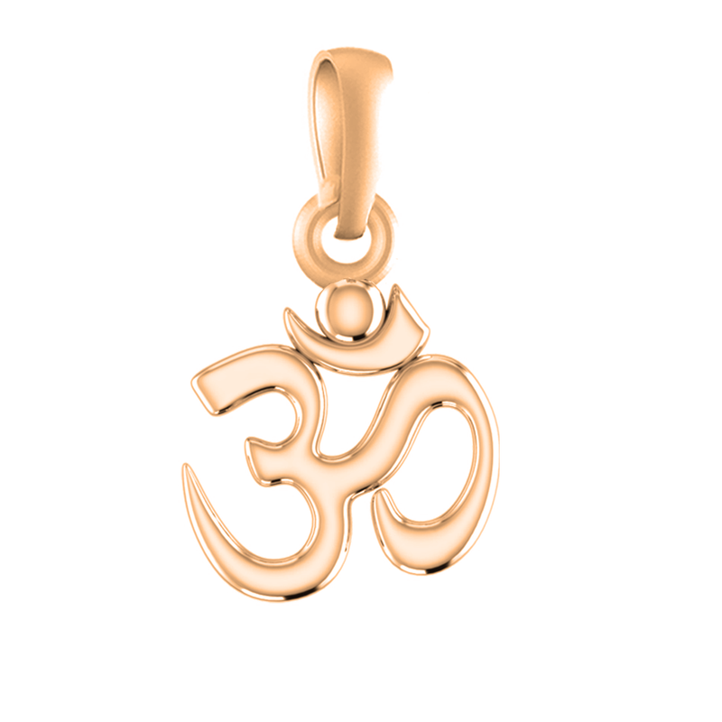 22 CT Gold Plated Silver (92.5% purity) Spiritual OM Pendant by Akshat Sapphire for Kids & Woman