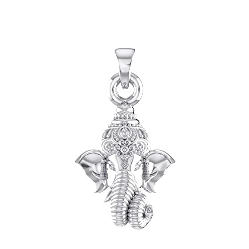 Akshat Sapphire 92.5% Pure Sterling Silver God Ganesh Ganpati Pendant Locket For Kids and woman