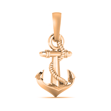 22 CT Gold Plated Silver (92.5% purity) Ship Anchor Pendant by Akshat Sapphire for Kids & Woman