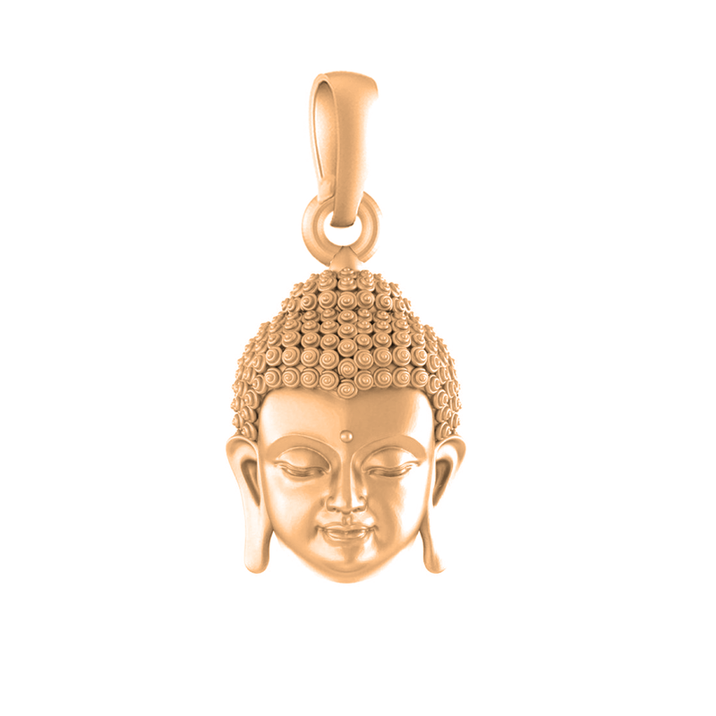 22 CT Gold Plated Silver (92.5% purity) Spiritual God Gautam Buddha Pendant by for Kids & Woman
