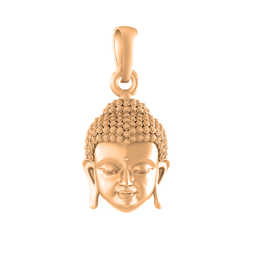 22CT Gold Plated Silver 92.5 Purity God Gautam Buddha Kids Pendant by Akshat Sapphire-KD7349_GOLD