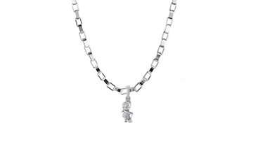 God Hanuman Pure Silver 92.5% purity Chain pendant by Akshat Sapphire (Pendant with Box Chain-22 inches)