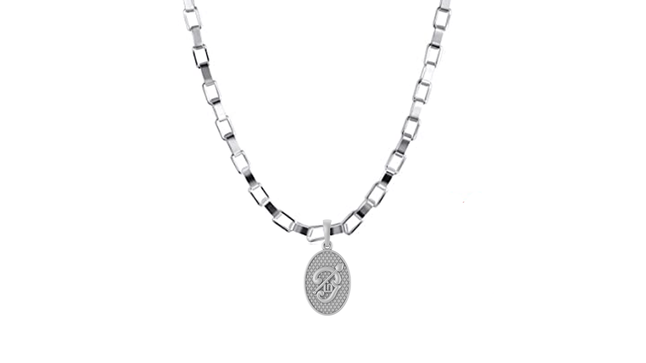 Spiritual Tamil OM Pure Silver 92.5% purity Chain pendant by Akshat Sapphire for Men & Women (Pendant with Box Chain-22 inches)