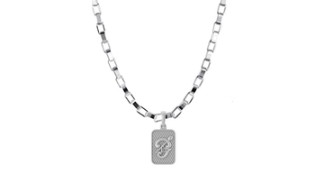 Spiritual Tamil OM Pure Silver 92.5% purity Chain pendant by Akshat Sapphire for Men & Women (Pendant with Box Chain-22 inches)