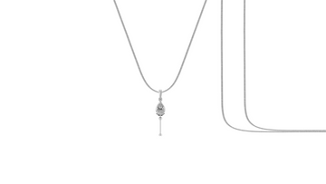 God Kartikeya Pure Silver 92.5% purity Chain pendant by Akshat Sapphire Murugan Pendant (Pendant with Snake Chain-22 inches)
