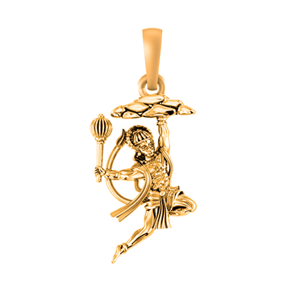 22 CT Gold Plated Silver (92.5% purity) God Hanuman/Bajrang Bali (Big Size) Pendant for Men