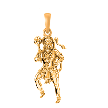 22 CT Gold Plated Silver (92.5% purity)God Hanuma (Big Size) Pendant for Men