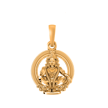 22 CT Gold Plated Silver (92.5% purity) God Ayyappa (Big Size) Pendant for Men and Women