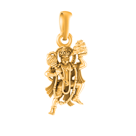 22 CT Gold Plated Silver (92.5% purity)God Hanuman Pendant for Men