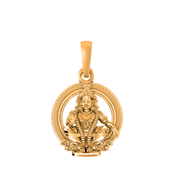 22 CT Gold Plated Silver (92.5% purity) God Ayyappa Pendant for Men and Women