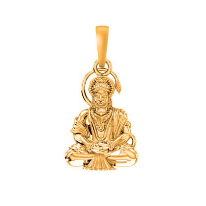 22 CT Gold Plated Silver (92.5% purity)God Hanuman Pendant for Men