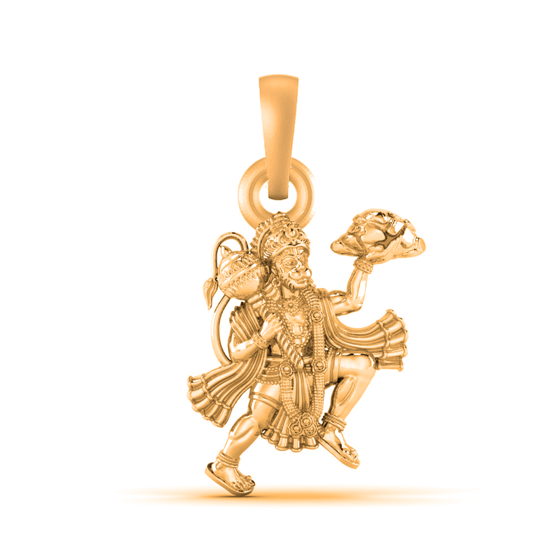 22 CT Gold Plated Silver (92.5% purity)God Hanuman Pendant Pendant for Men