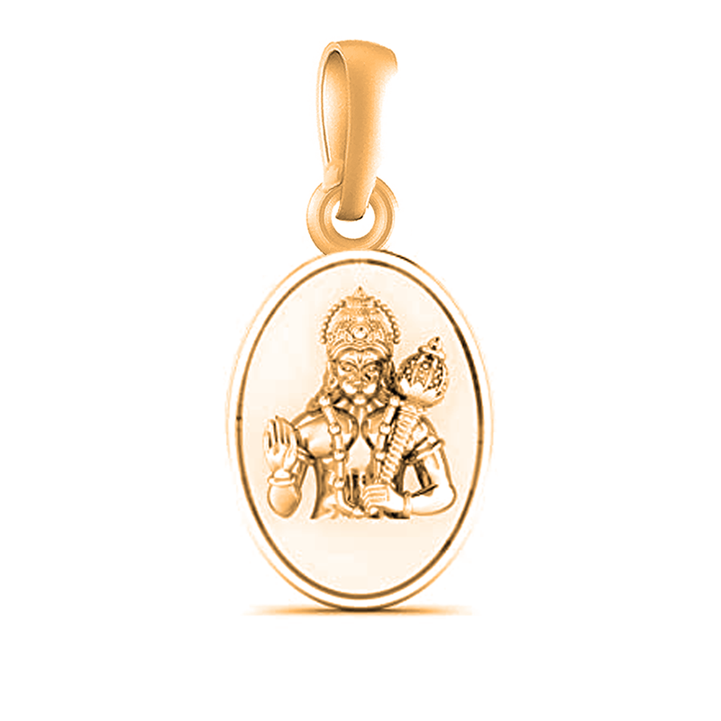 22 CT Gold Plated Silver (92.5% purity)God Hanuman/Bajrang Bali Pendant for Men