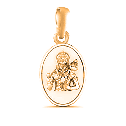 22 CT Gold Plated Silver (92.5% purity)God Hanuman/Bajrang Bali Pendant for Men