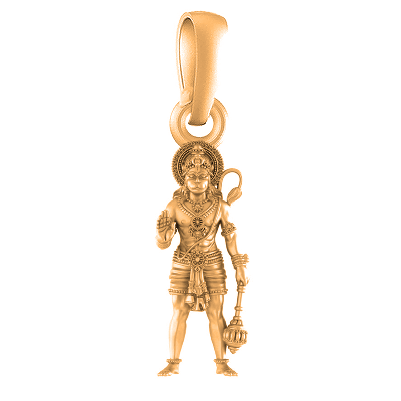 22KT Gold Plated Pure Silver God Hanuman Pendant/locket