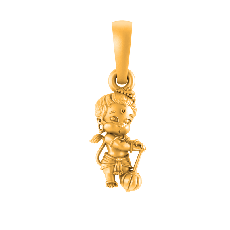 22 CT Gold Plated Silver (92.5% purity) God Hanuman Pendant for Men