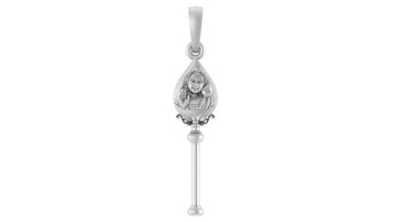 Akshat Sapphire Sterling Silver (92.5% purity) Spiritual Divine Kartikeya Vel Pandel  Pendant