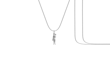 God Shiva Pure Silver 92.5% purity Chain pendant by Akshat Sapphire Shiva Pendant (Pendant with Snake Chain-18 inches)