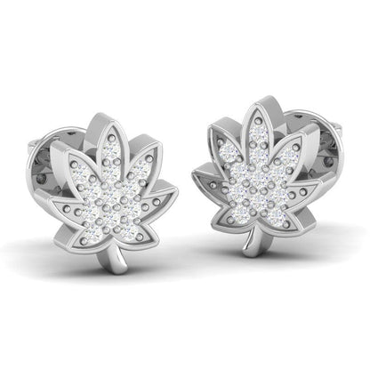 Pure Sterling Silver (92.5% purity)Precious, Beautiful and Designer Stud Earrings with cubic zirconia (AD) stones for Girls and Women