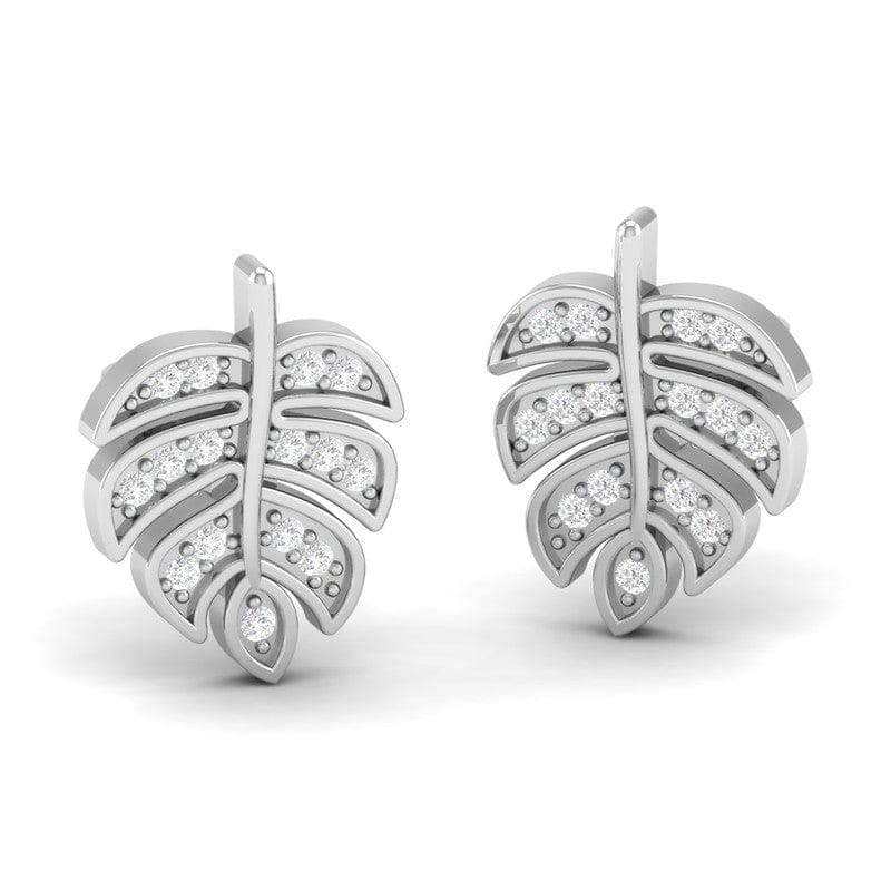 Pure Sterling Silver (92.5% purity)Precious, Beautiful and Designer Stud Earrings with cubic zirconia (AD) stones for Girls and Women