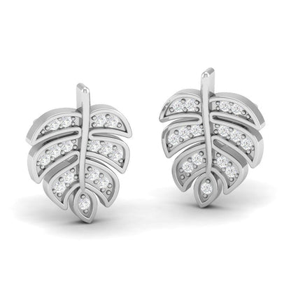 Pure Sterling Silver (92.5% purity)Precious, Beautiful and Designer Stud Earrings with cubic zirconia (AD) stones for Girls and Women