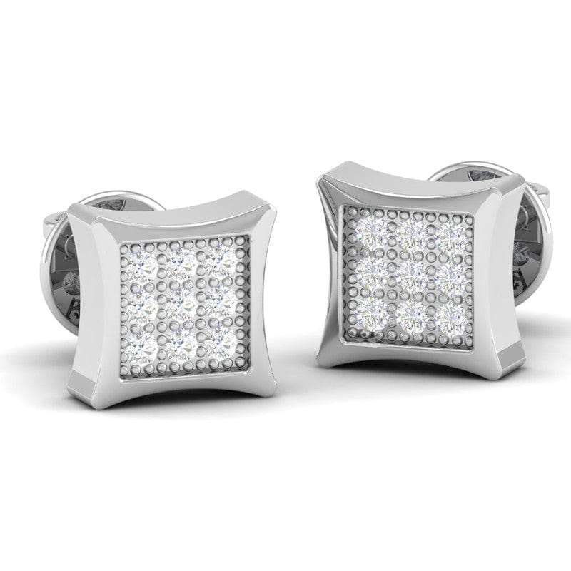 Pure Sterling Silver (92.5% purity)Precious, Beautiful and Designer Stud Earrings with cubic zirconia (AD) stones for Girls and Women