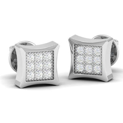 Pure Sterling Silver (92.5% purity)Precious, Beautiful and Designer Stud Earrings with cubic zirconia (AD) stones for Girls and Women